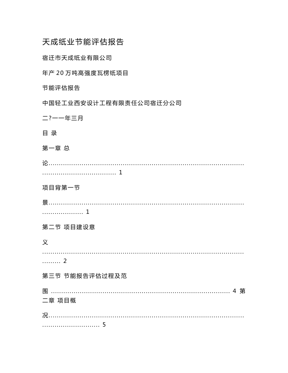 天成纸业节能评估报告.doc_第1页