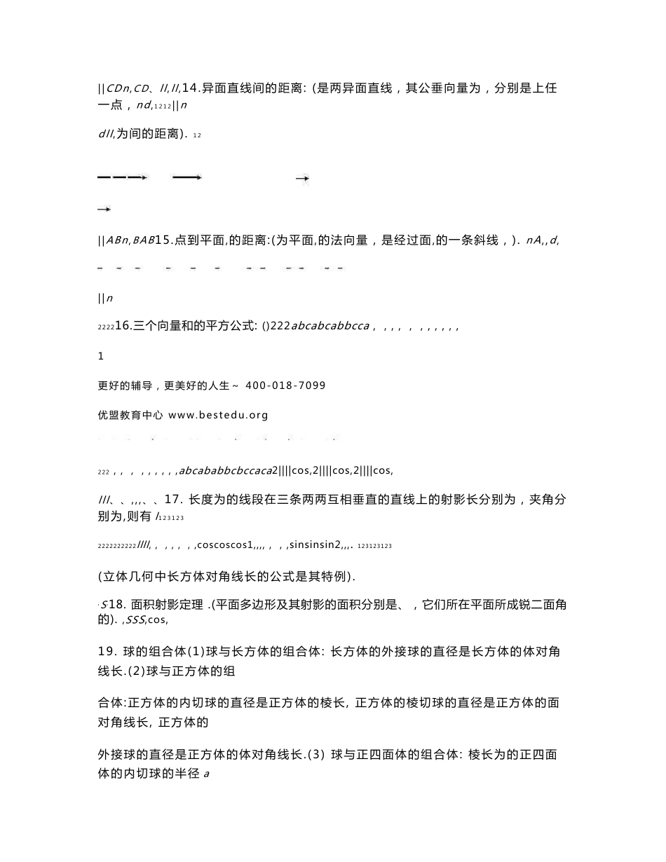 高中数学立体几何知识点与解题方法技巧_第3页