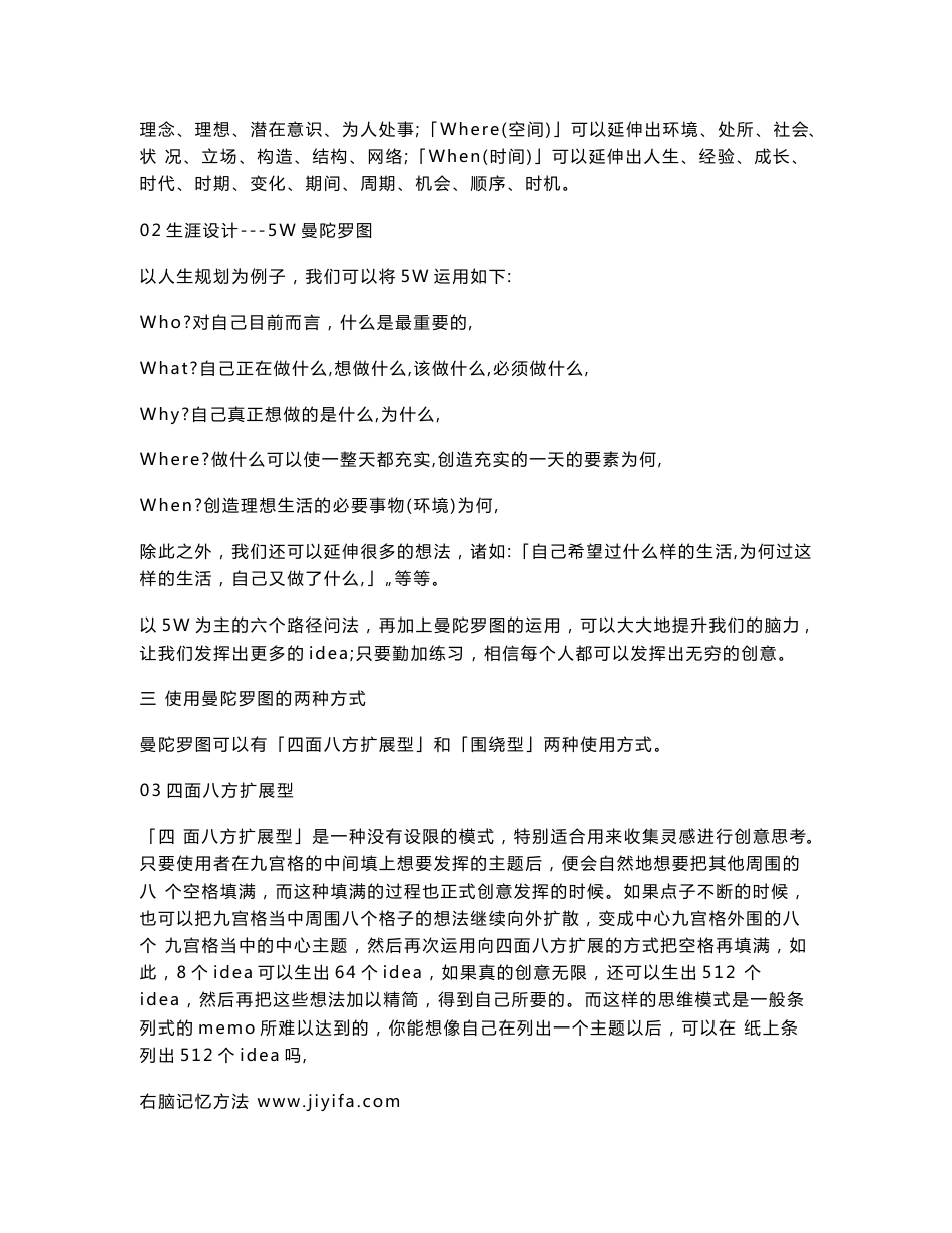 曼陀罗思考法--极力推荐的工作和学习方法_第2页