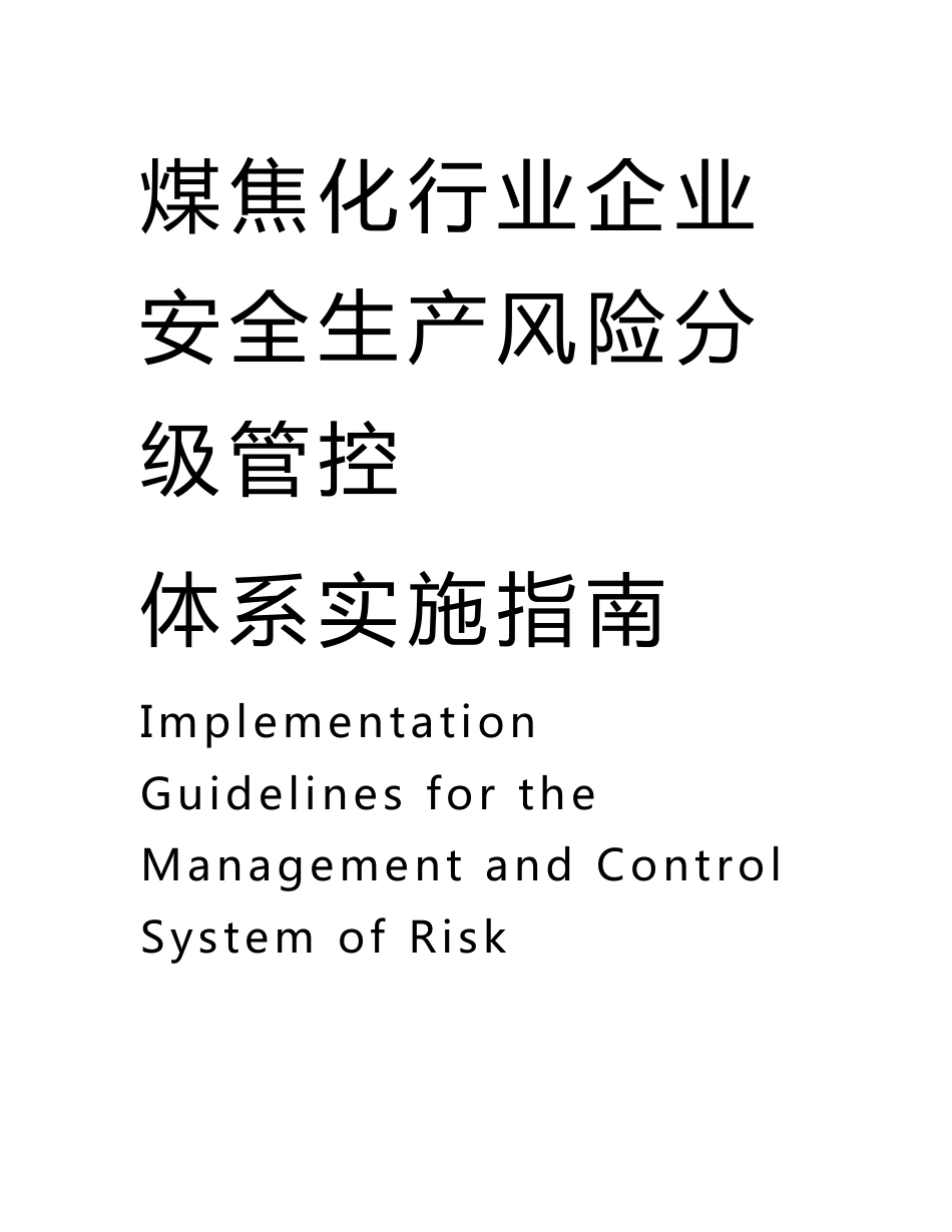 煤焦化行业企业安全生产风险分级管控体系实施指南_第2页