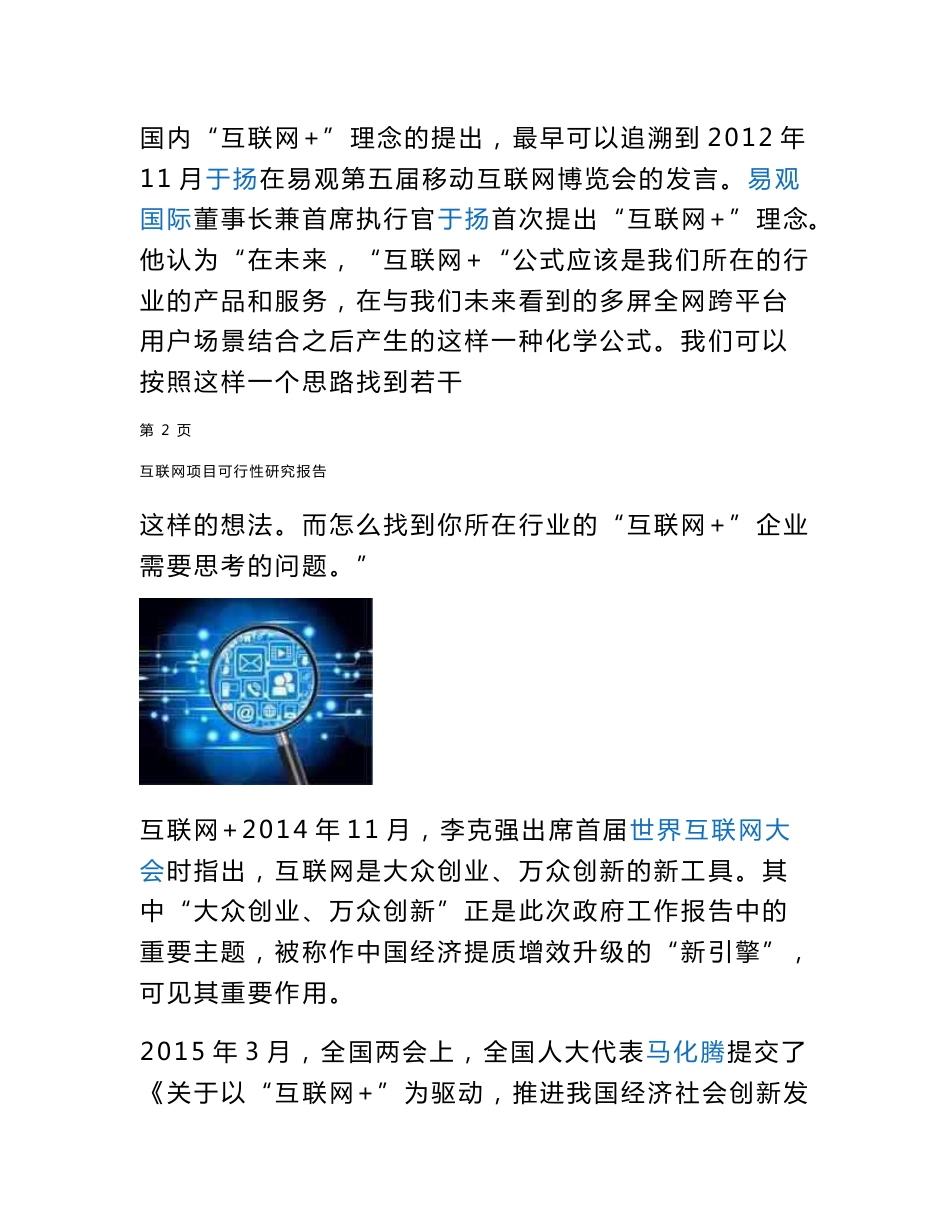 互联网 项目可行性研究报告_第2页