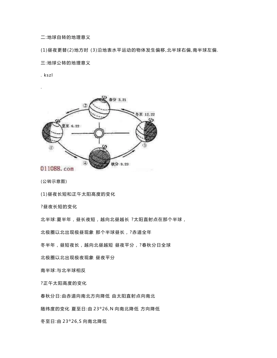 高中地理知识点总结【必修一 必修二 必修三 必修四 选修五】_第2页