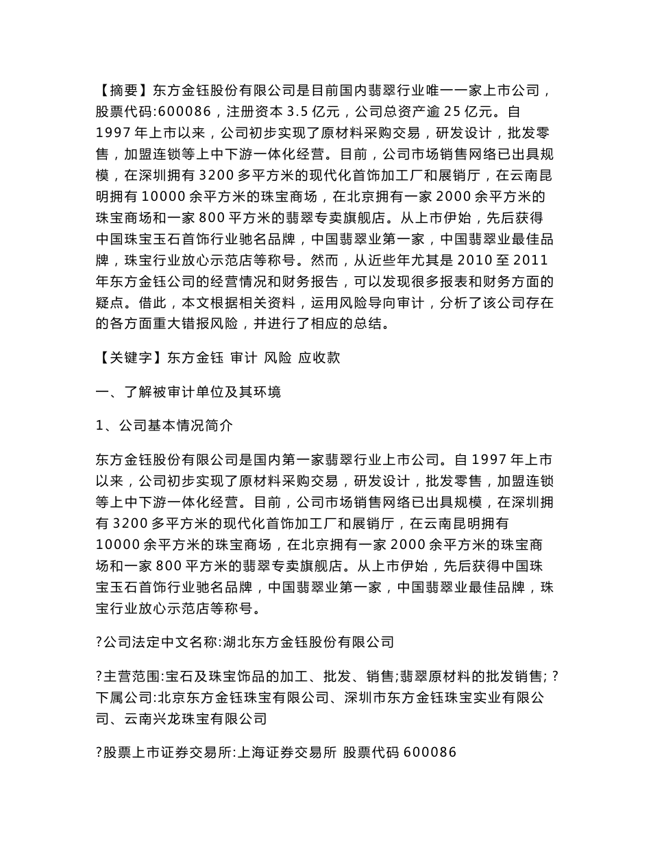 审计案例分析报告_第1页
