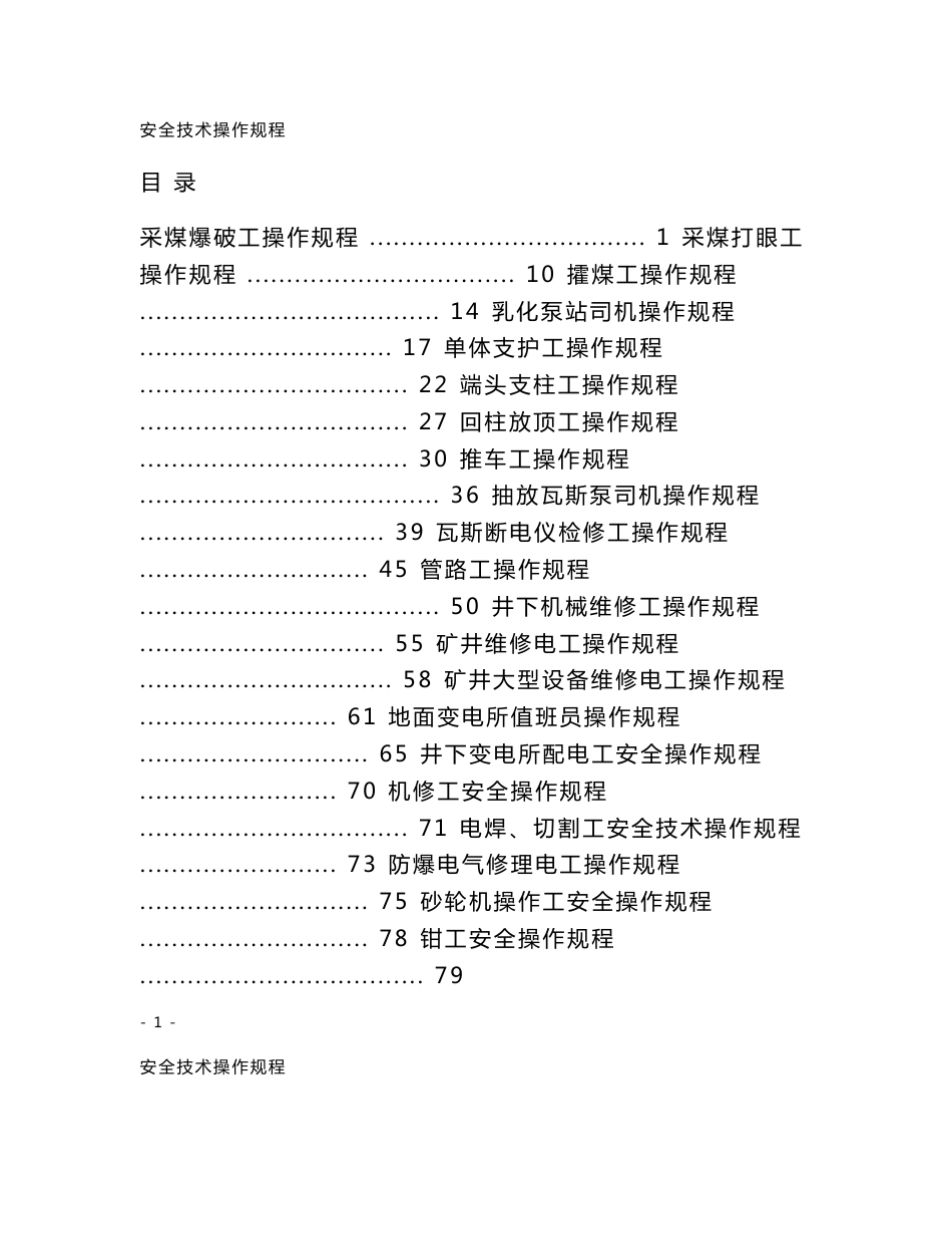 煤矿安全技术操作规程_第1页