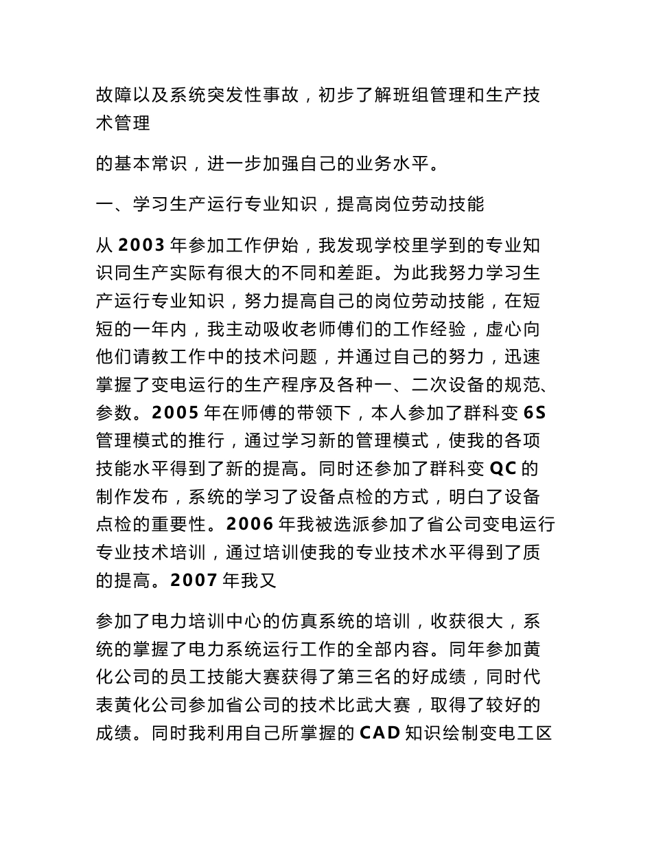 电力个人专业技术总结_第2页