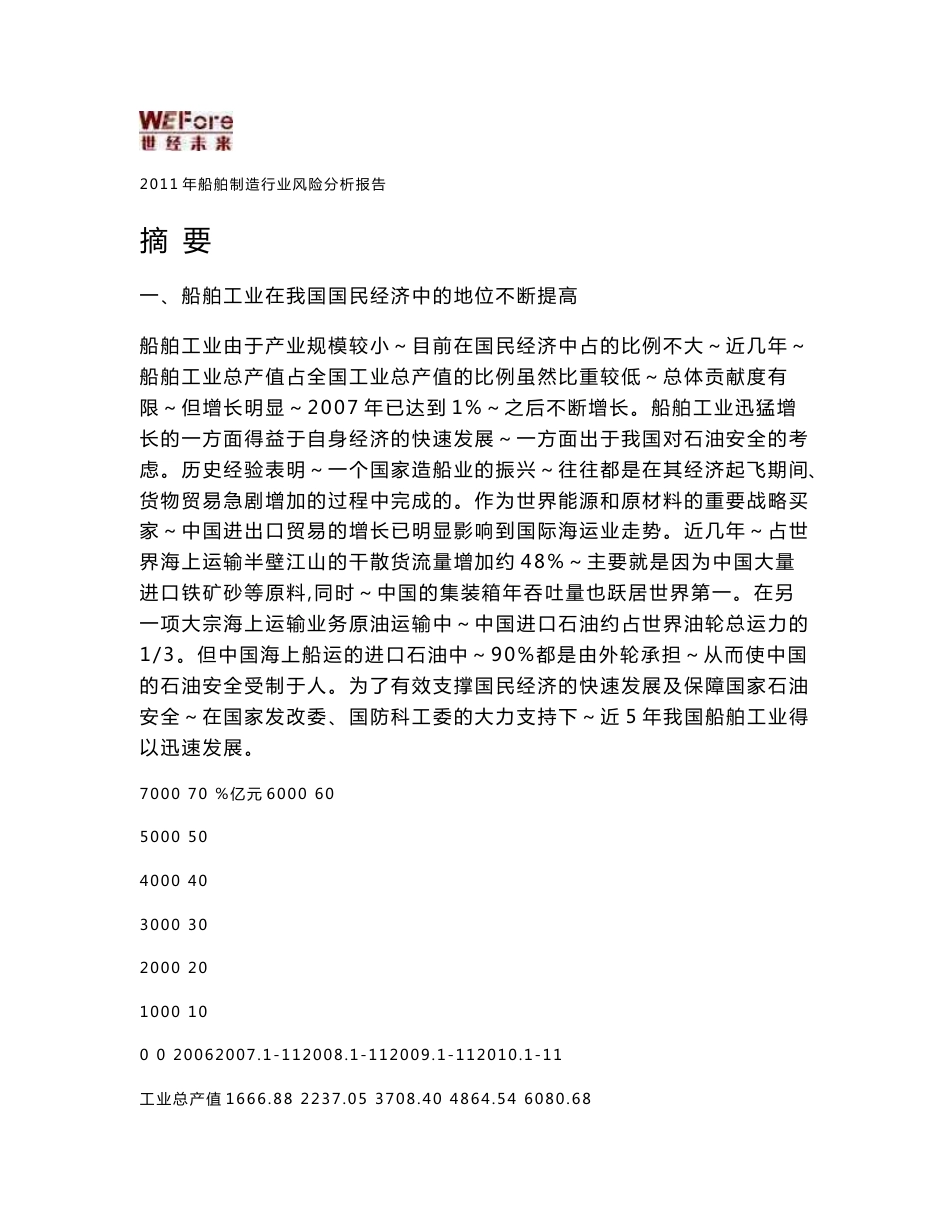 2011年船舶制造行业分析报告_第1页