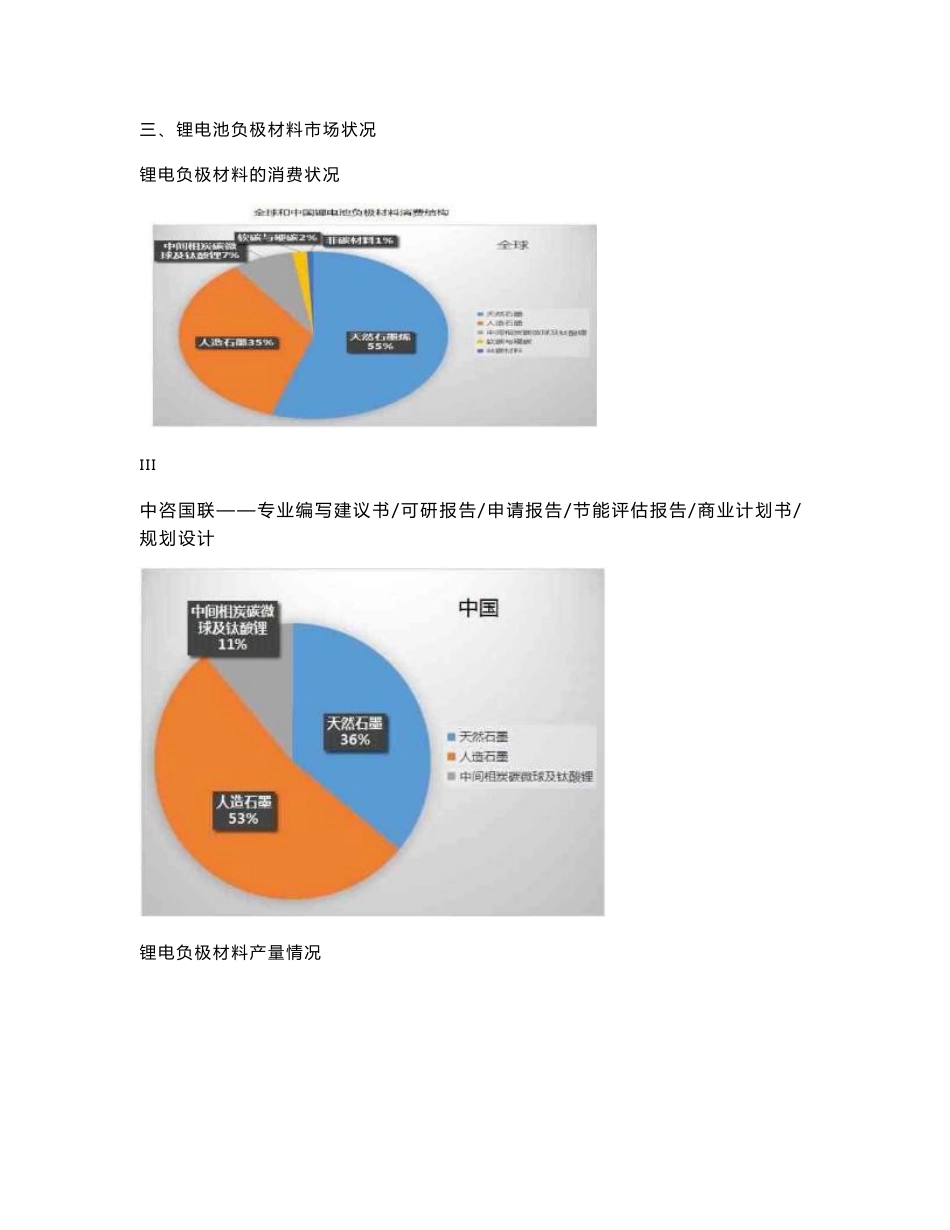 锂离子电池负极材料项目可行性研究报告申请报告案例可编辑_第3页