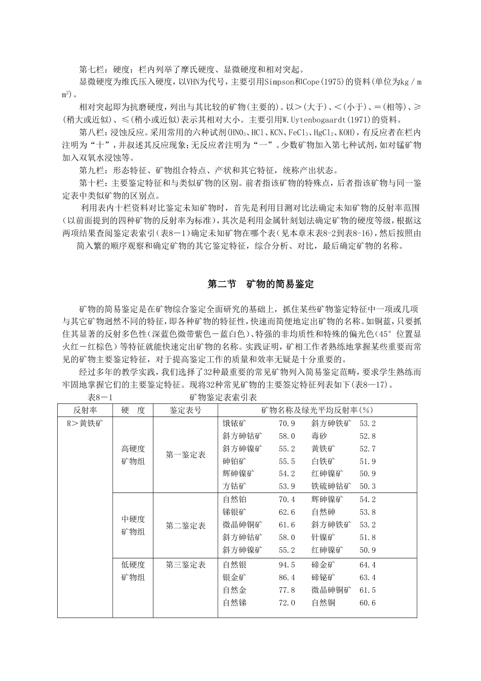 08第八章矿物的综合鉴定和简易鉴定文字_第3页