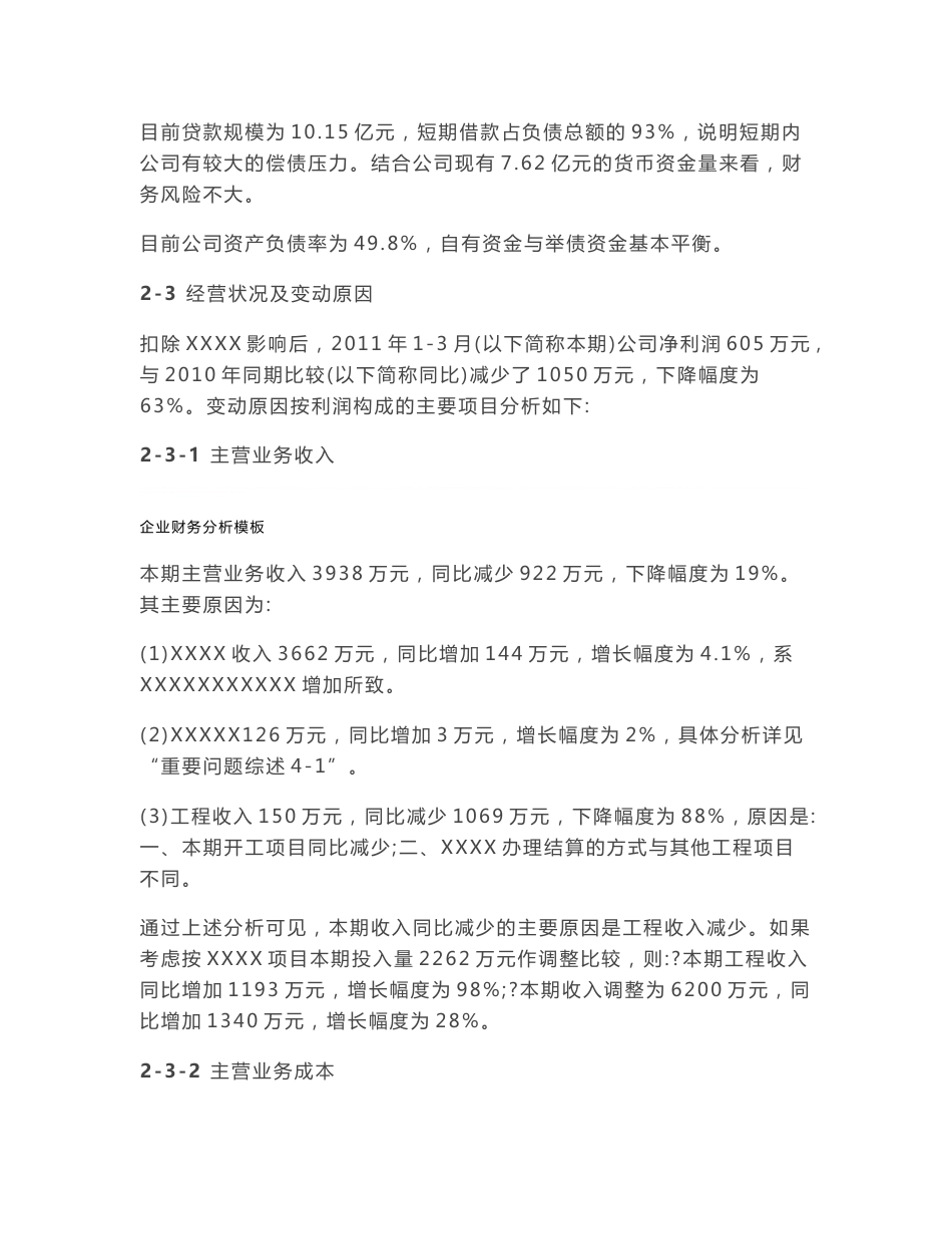 财务分析报告模板_第3页