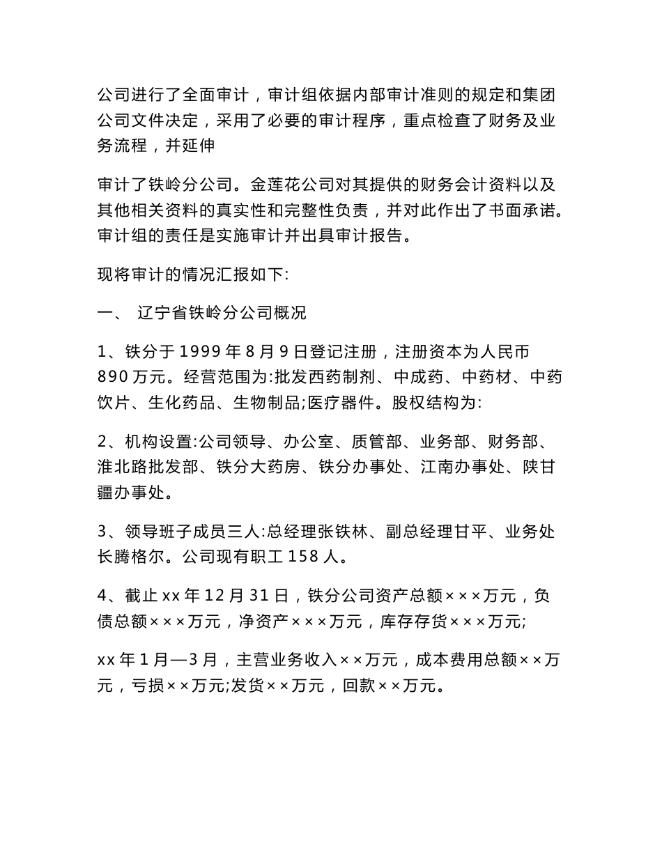 公司内部审计报告怎么写_第2页