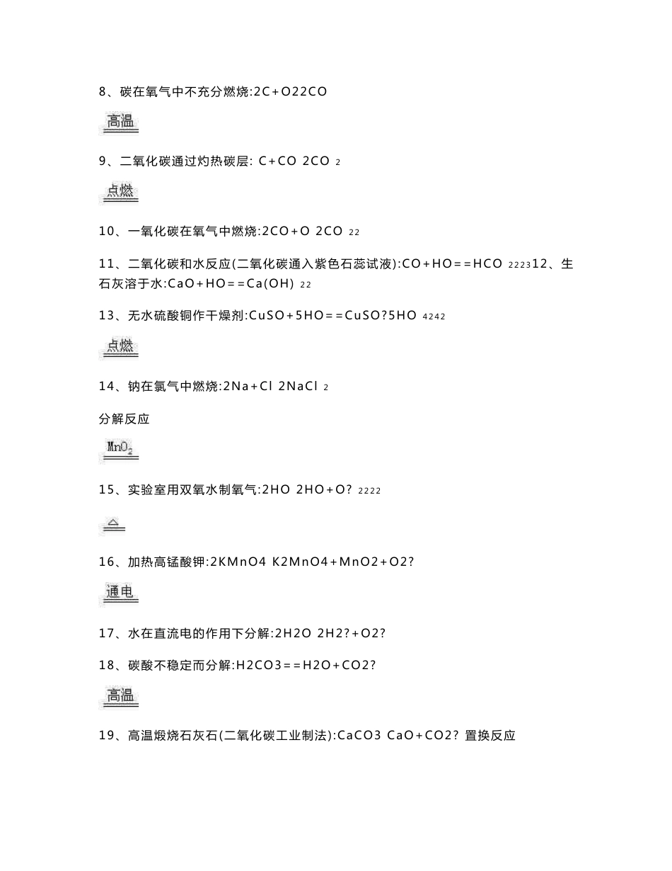 初中化学方程式大全和知识点全面总结_第2页