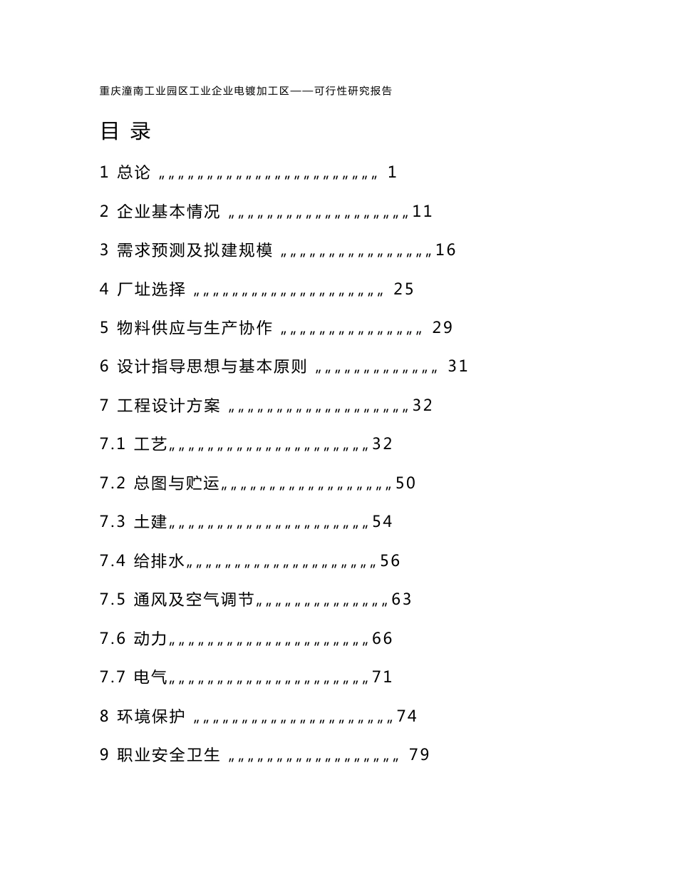 潼南电镀产业园可研报告_第1页