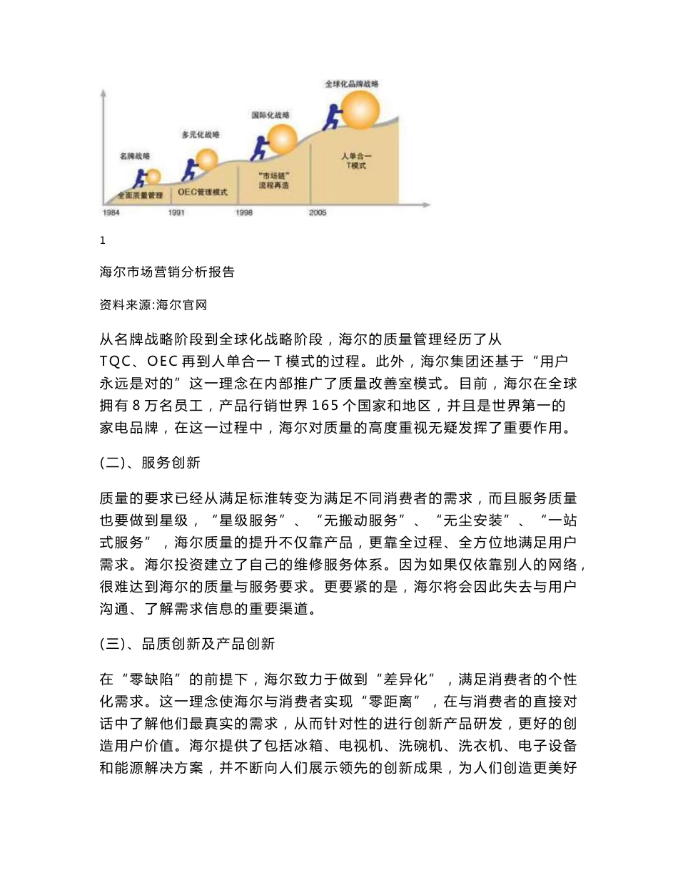 海尔市场营销分析报告_第2页