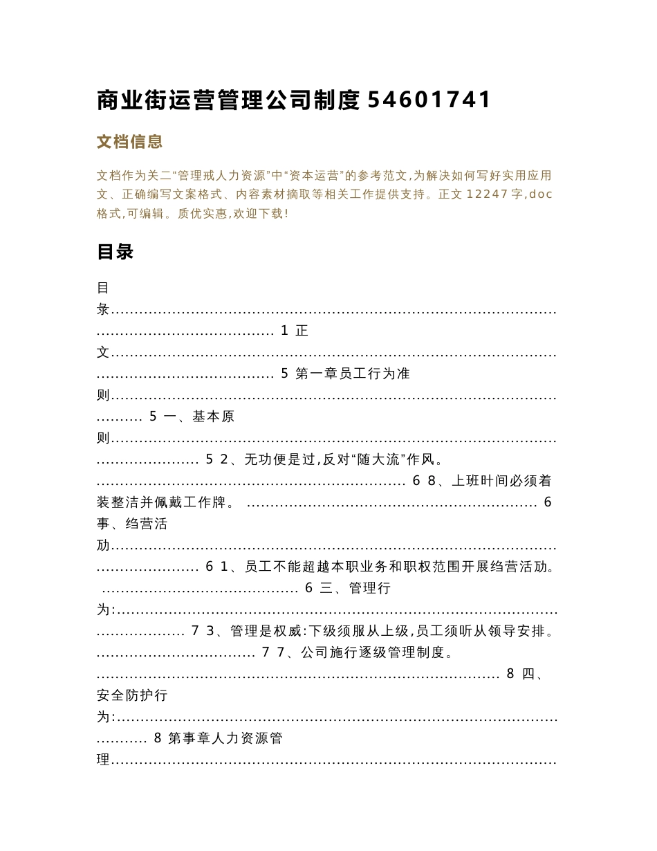 商业街运营管理公司制度54601741（实用应用文）_第1页