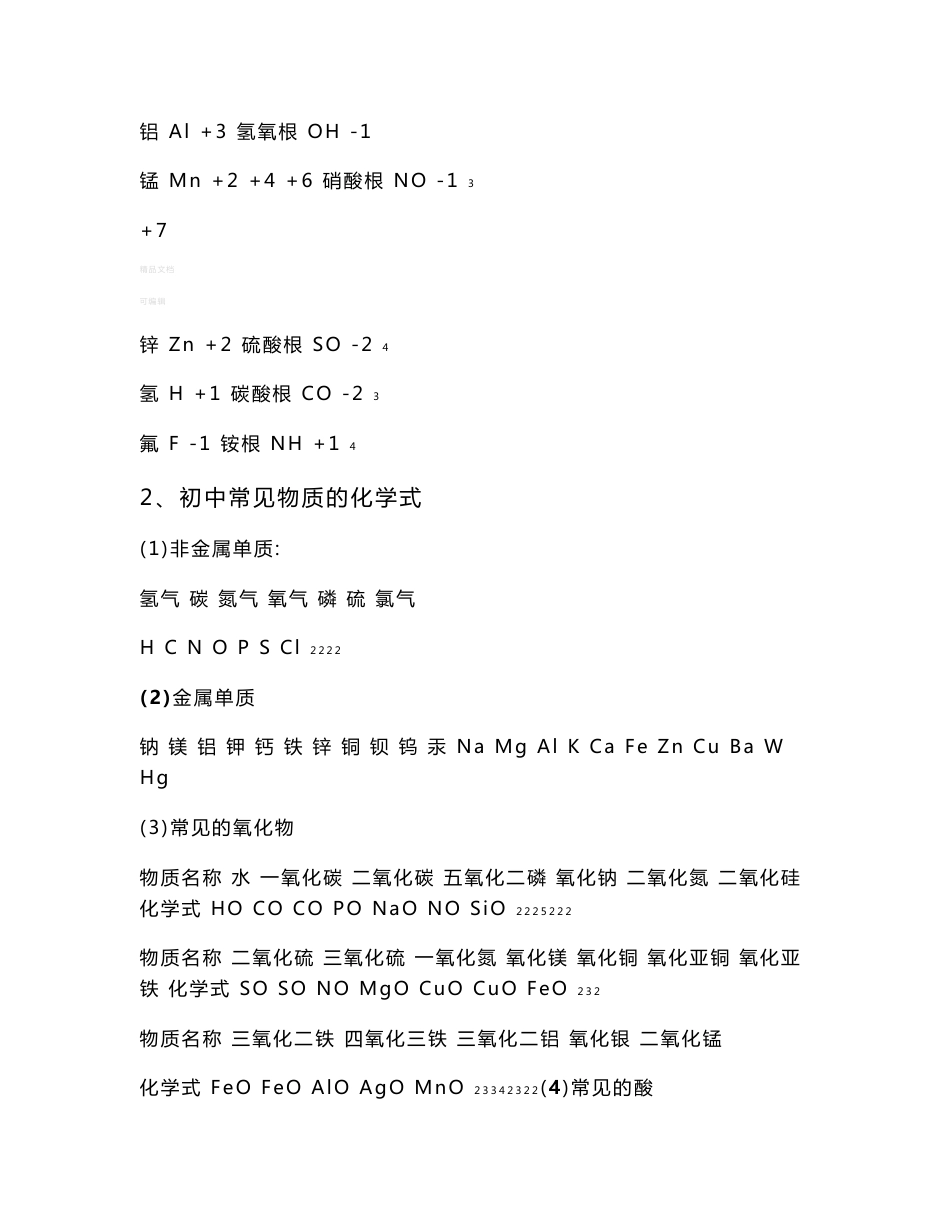 中考必背化学知识点总结归纳_第2页