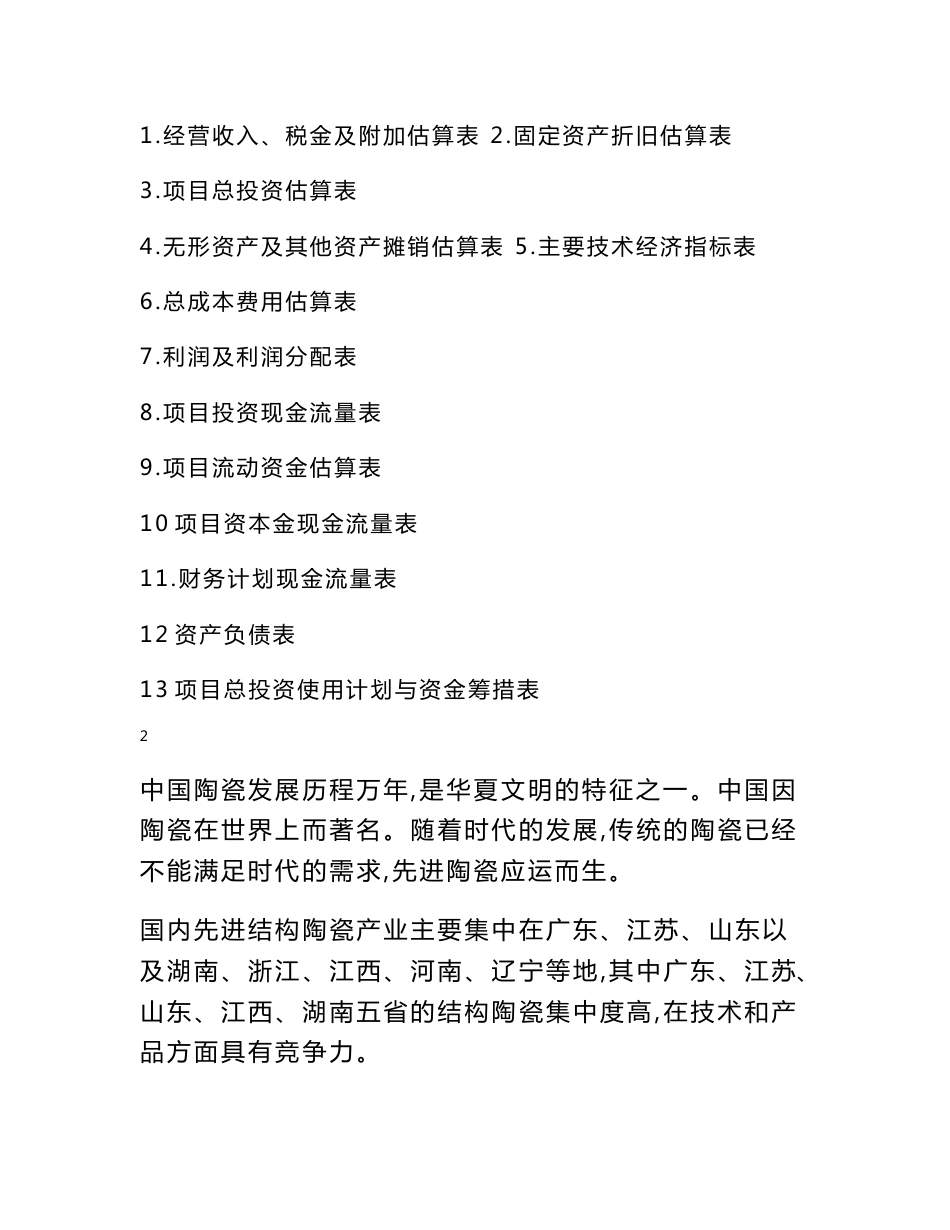 株洲醴陵金正瓷业有限公司年产800万件日用陶瓷项目可行性研究报告_第3页