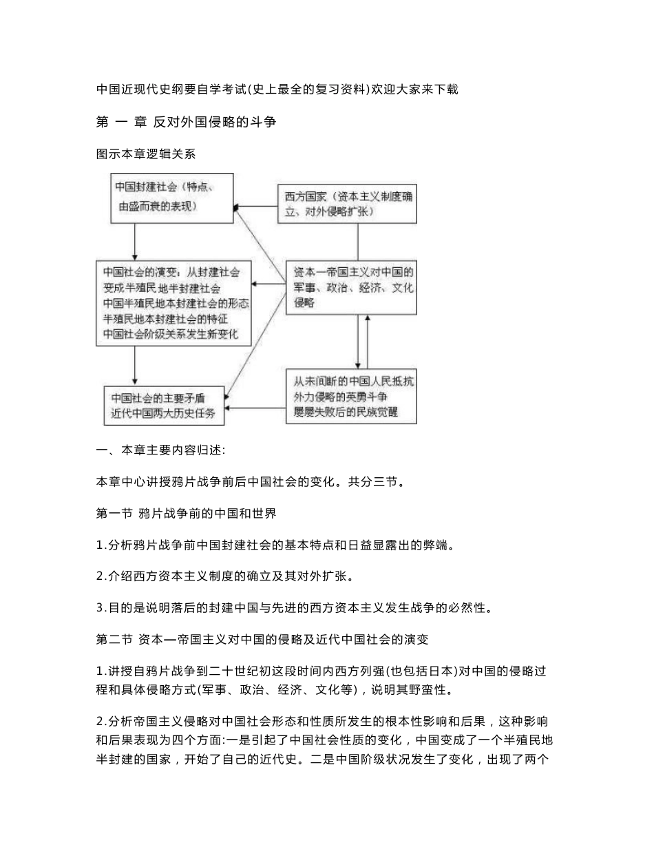 中国近现代史纲要自学考试复习资料（史上最全的复习资料）欢迎大家来下载_第1页