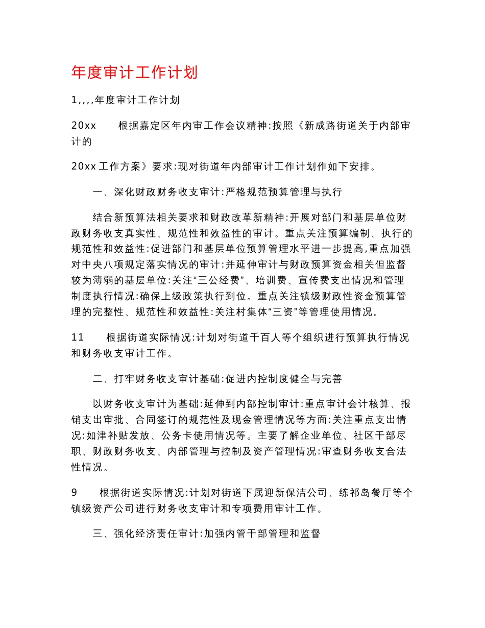 年度审计工作计划_第1页