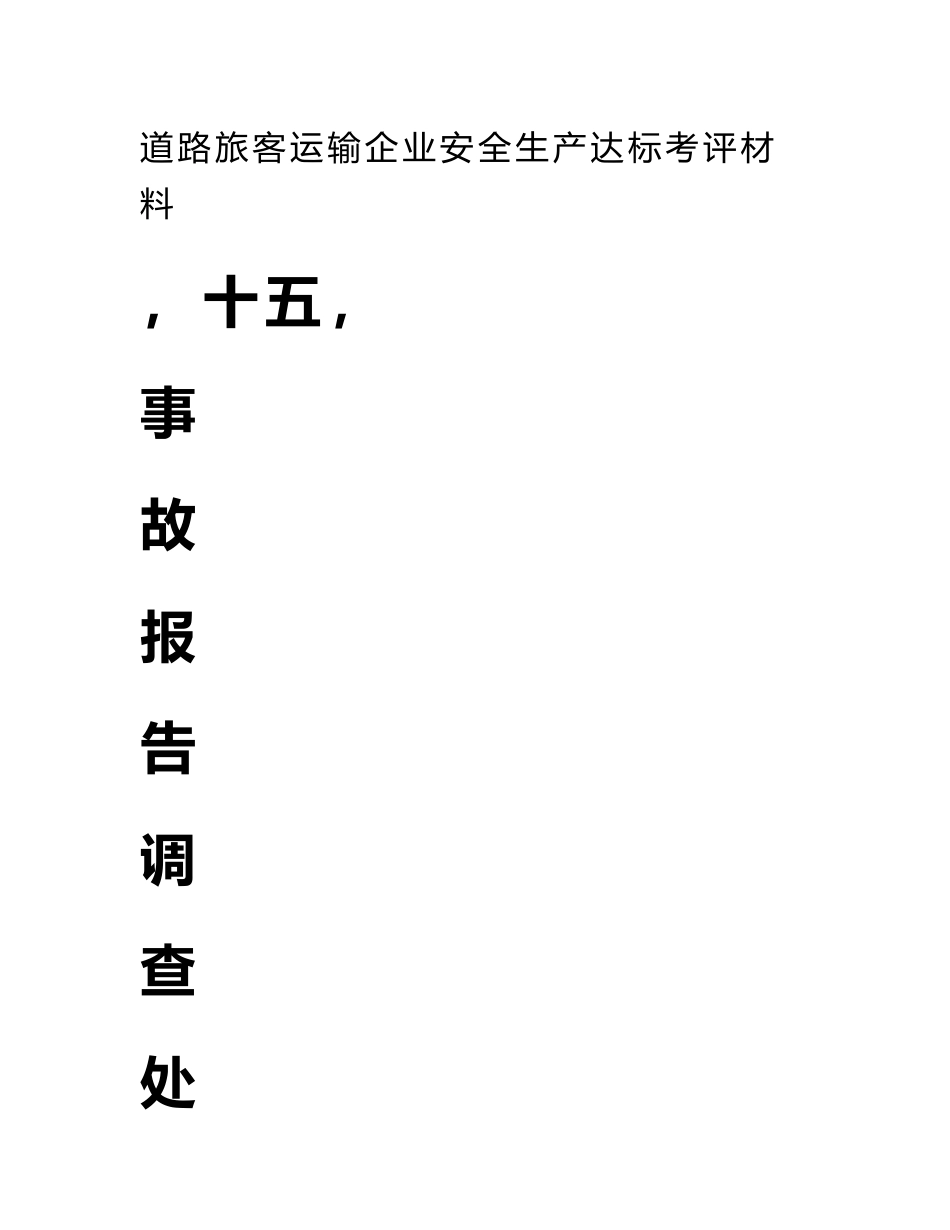 参考项客运资料事故报告调查处理(DOC)_第1页