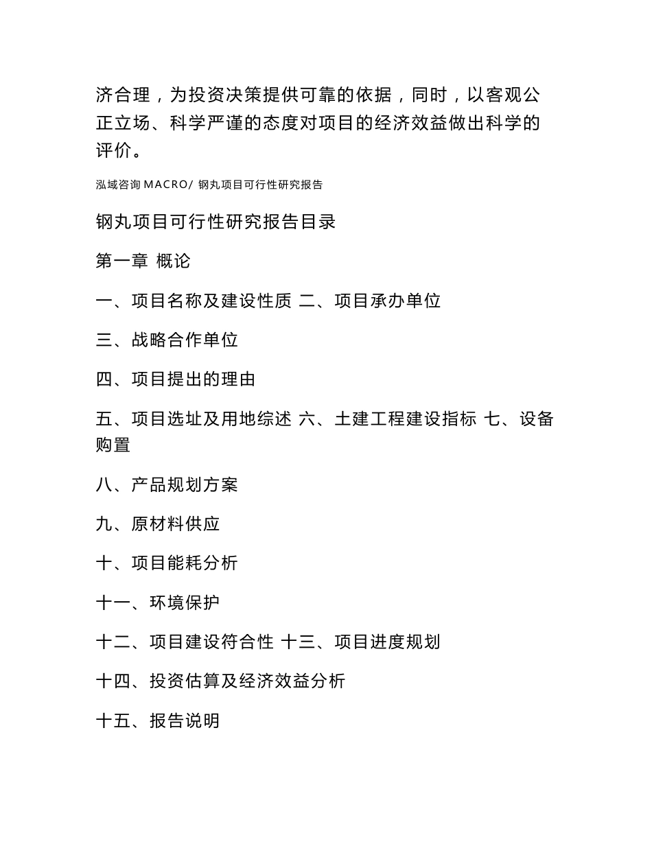 钢丸项目可行性研究报告（案例及参考模板）_第2页