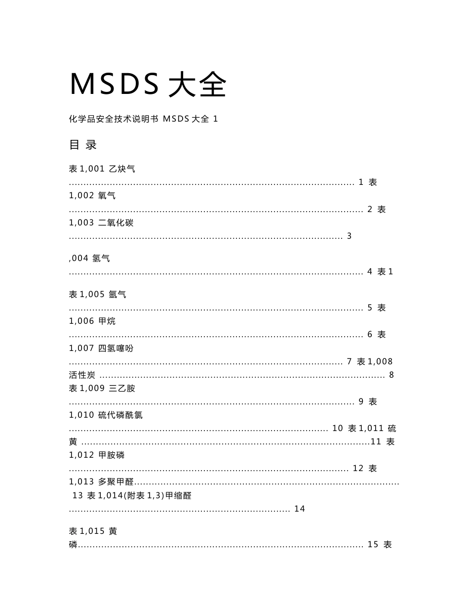 MSDS物质安全资料表_第1页