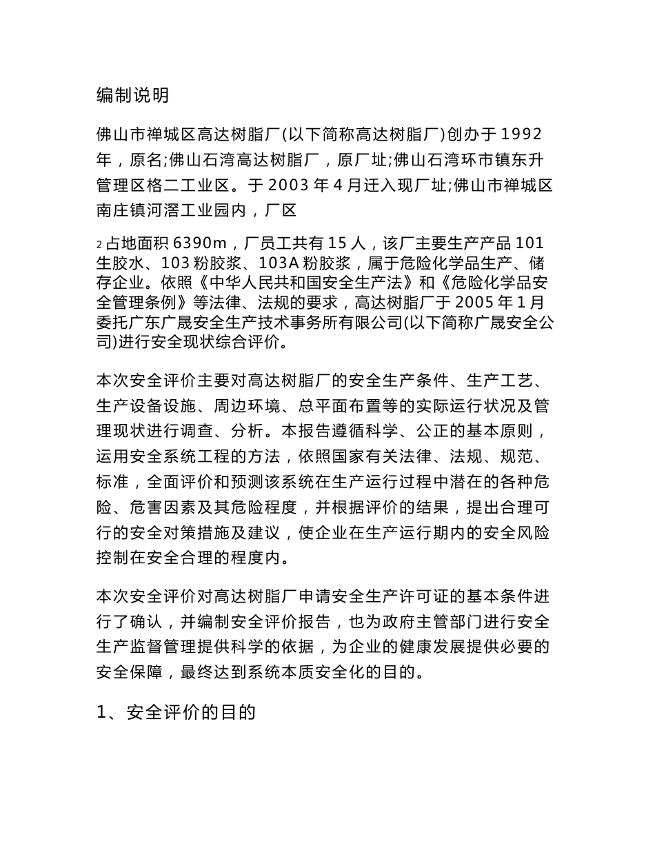 公司安全评价报告_第1页