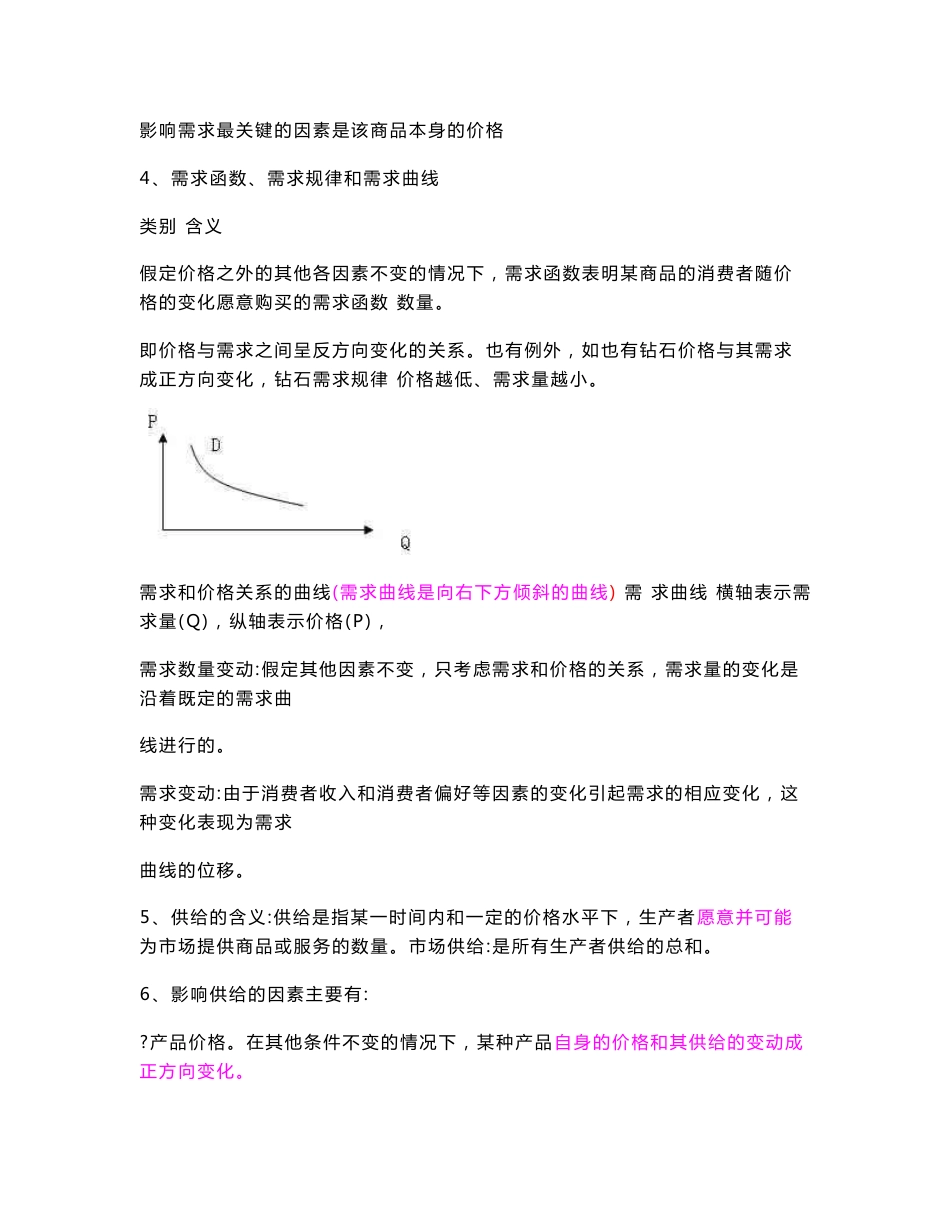 【经济师重点复习资料】2015年中级经济师考试经济基础考点总结重点标识版_第2页