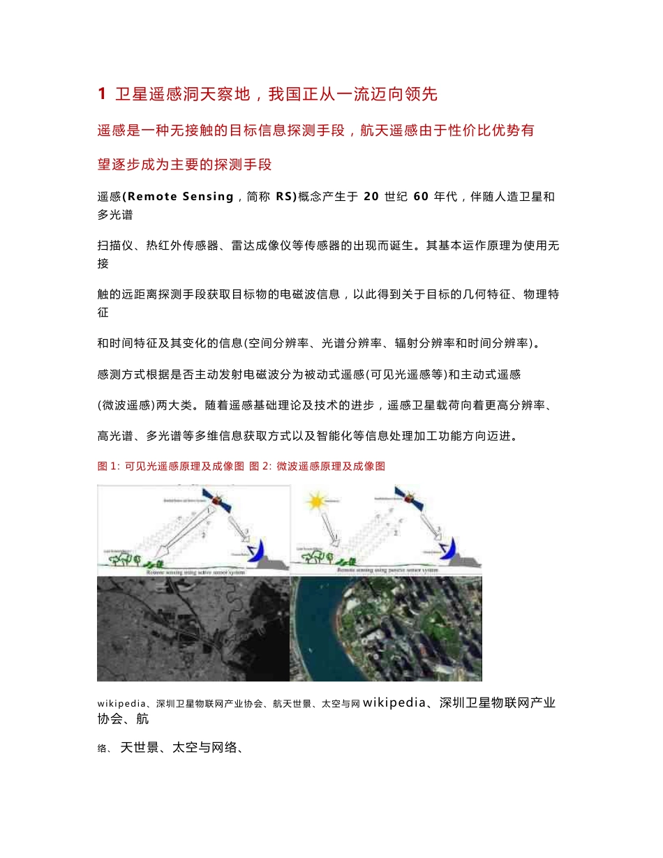 以美国为鉴，我国商业遥感卫星行业已迎来黄金发展期_第1页