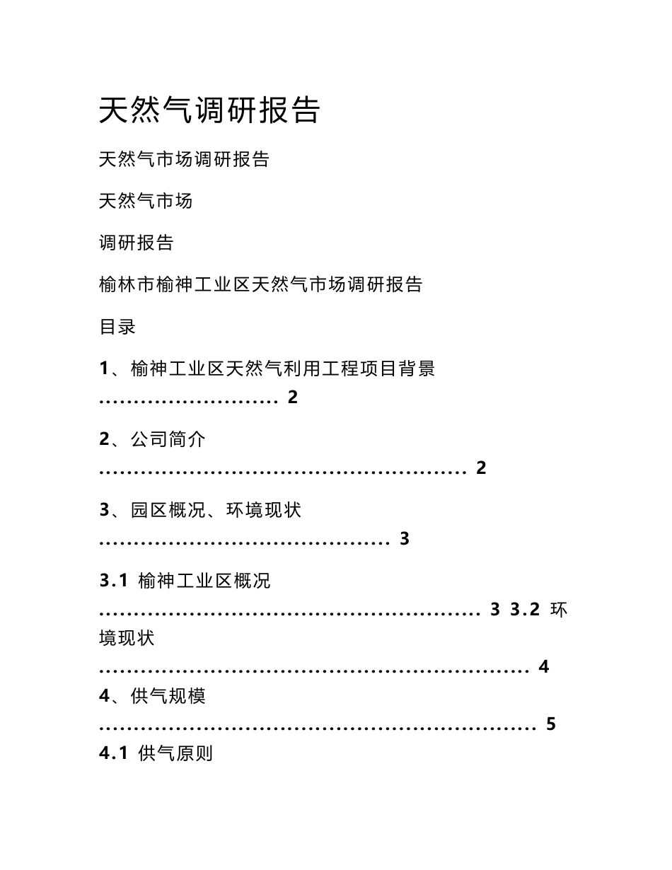 天然气调研报告_第1页