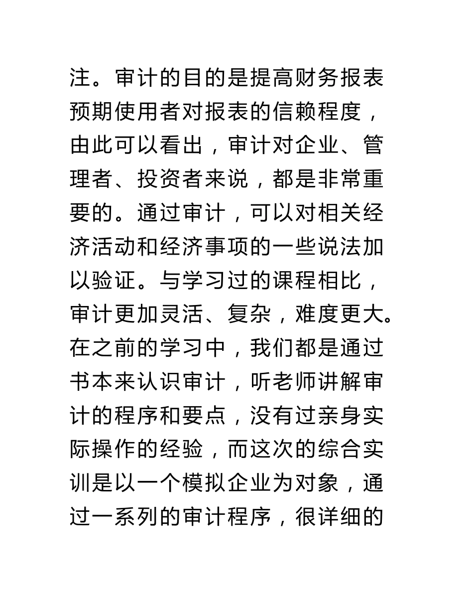 审计实务实训报告_第3页
