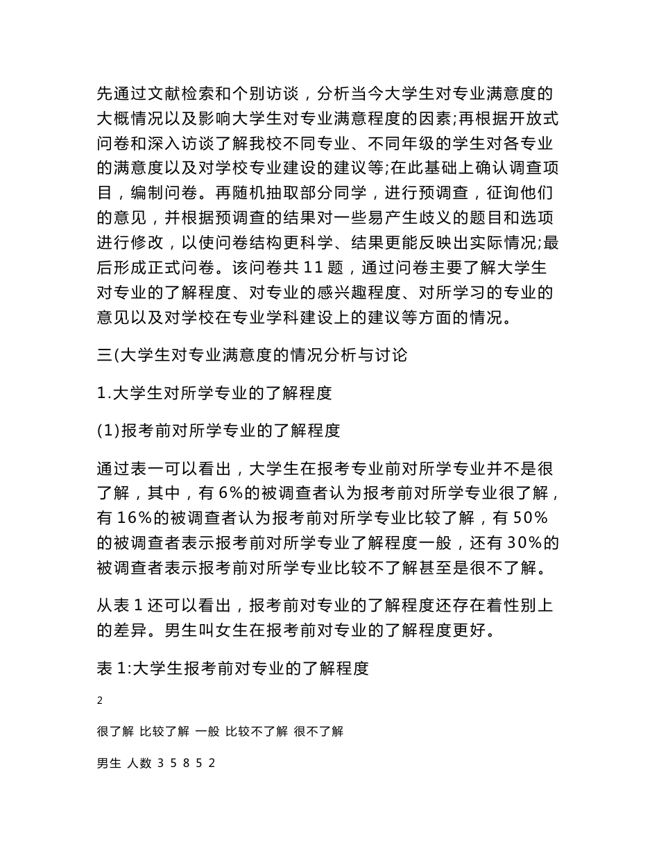 大学生专业满意度调查报告(附调查方案设计与数据分析库)_第2页