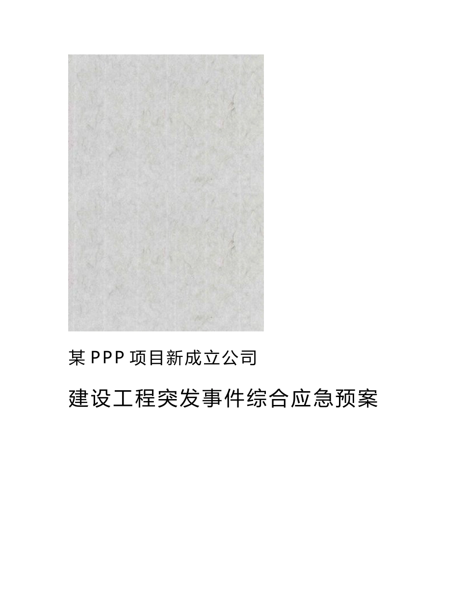 某PPP项目新成立公司建设工程突发事件应急预案（终审修订）_第2页