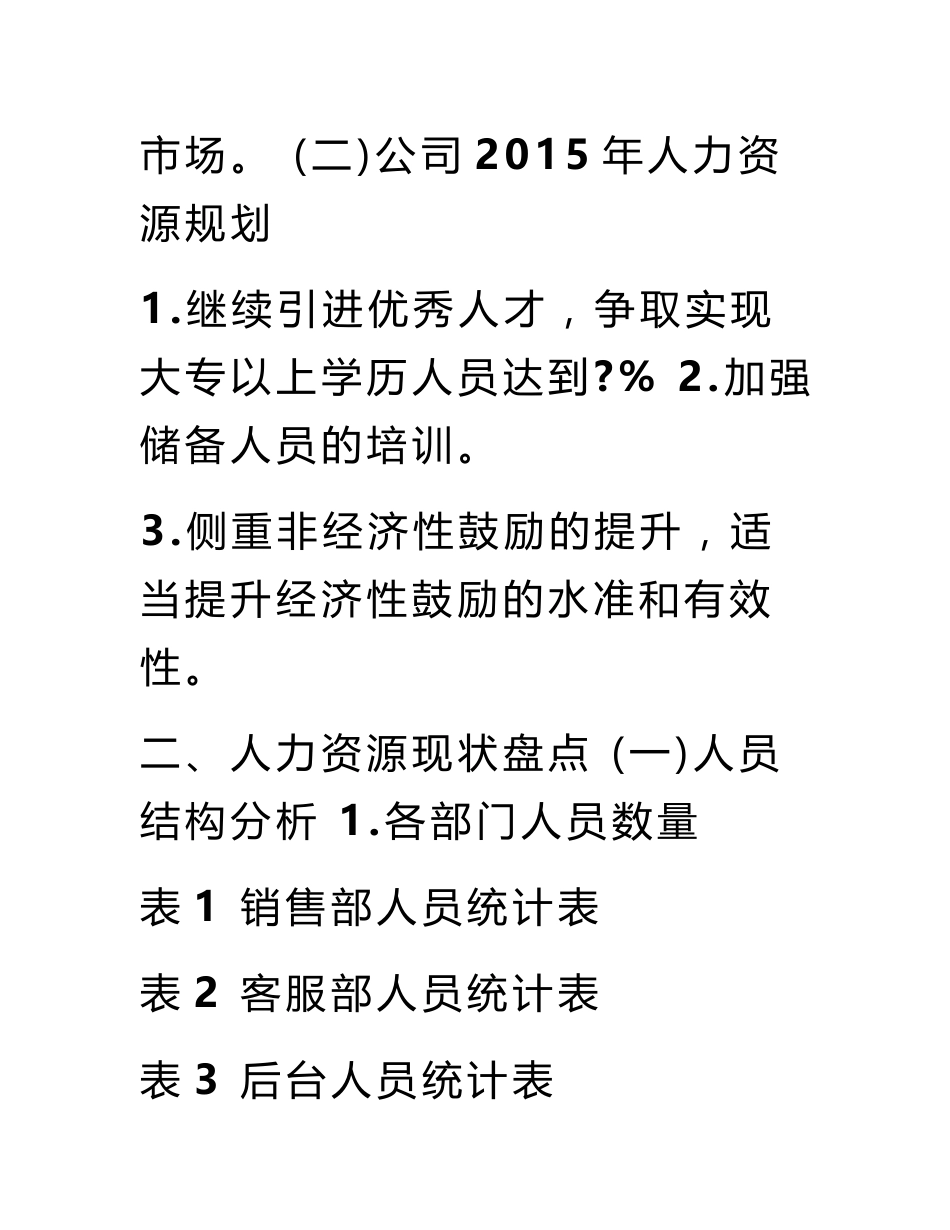 企业人力资源规划书范文_第2页