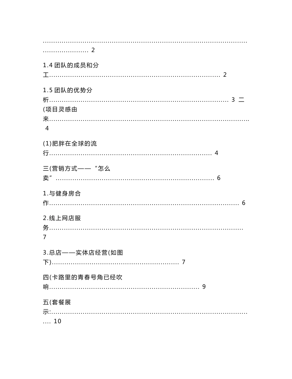肥挨踢fit-小厨房-互联网+项目计划书_第2页