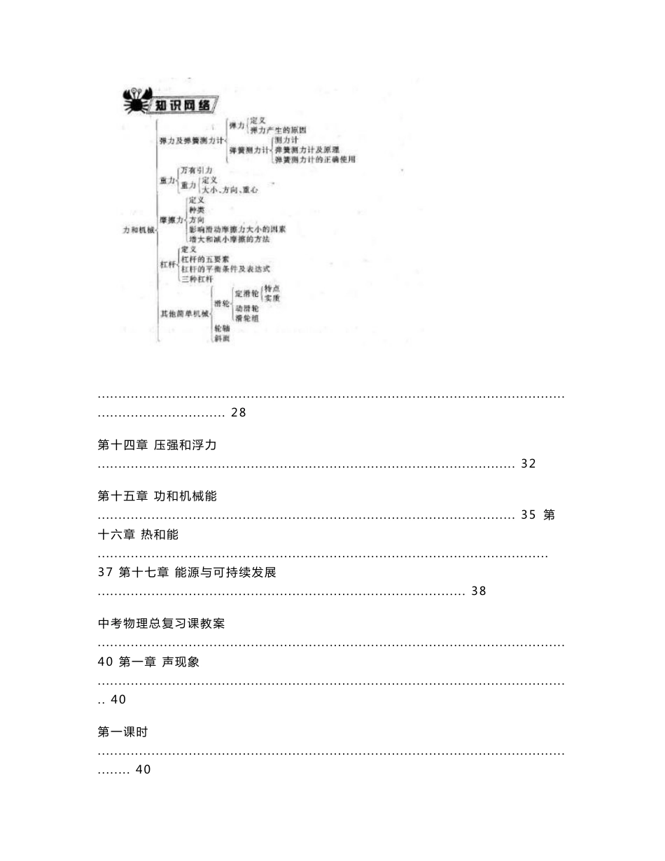 初中物理总复习知识点总结 总复习教案_第2页