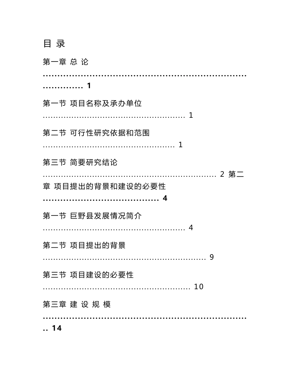 某某县农村基础设施建设项目可行性研究报告_第1页