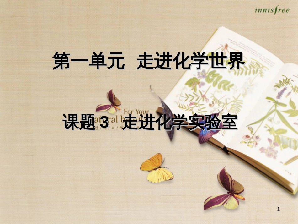 九年级化学上册第一单元课题3走进化学实验室[共43页]_第1页