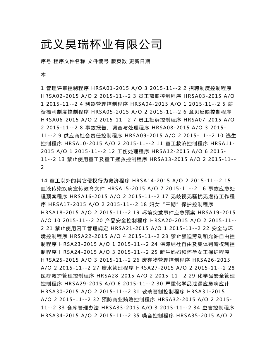 2017社会责任程序文件_第1页