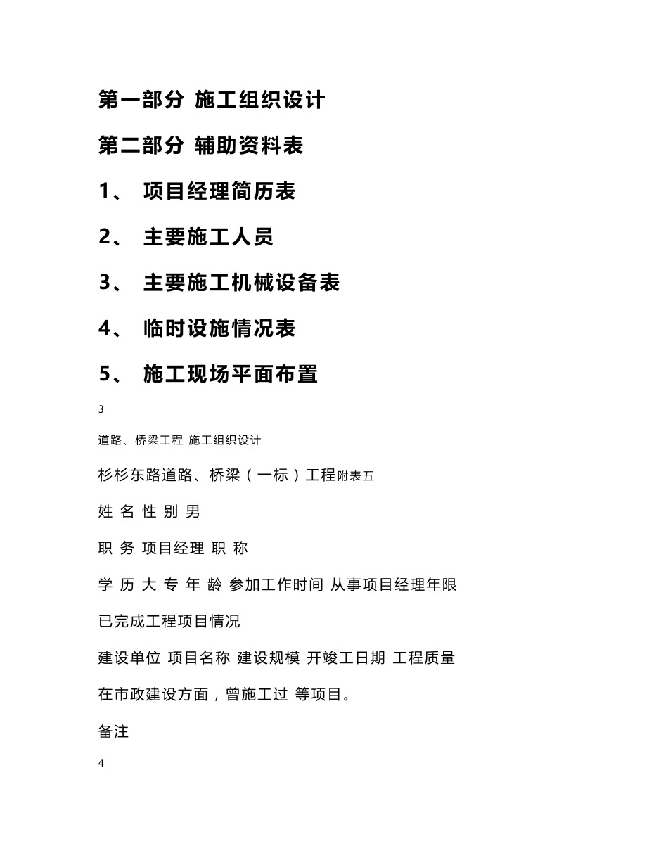 道路、桥梁（一标）技术标_第3页