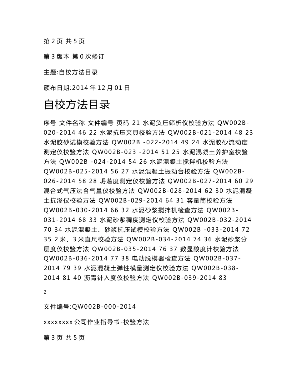 最新仪器设备2014年自校方法及记录表,共83个_第2页