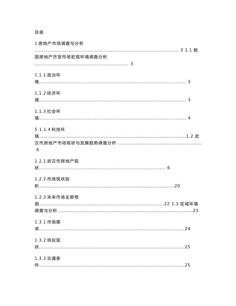 湖北某房地产开发项目策划书_第1页