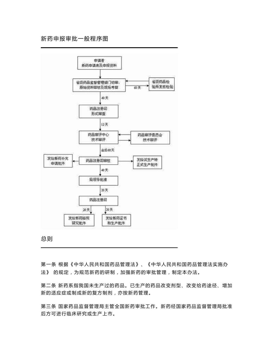 新药申报审批(药品注册流程)之总结版_第1页