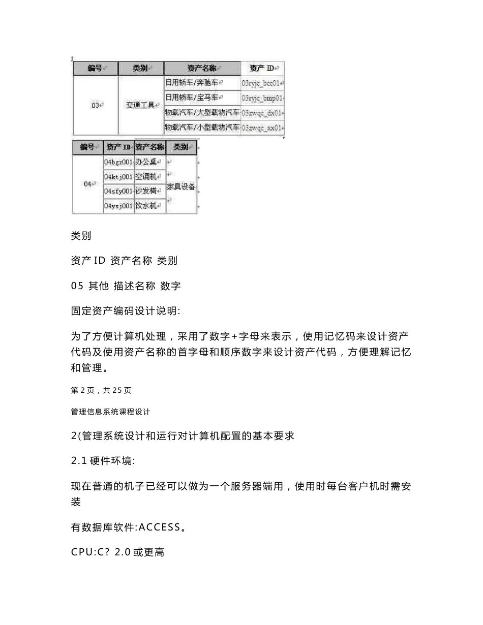 固定资产管理信息系统实验报告（最新课程设计+实践报告 ）_第3页