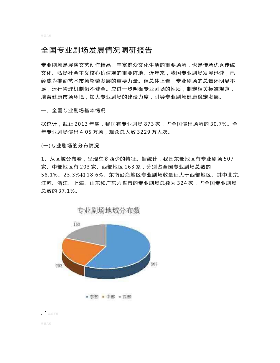 全国专业剧场发展情况调研报告_第1页