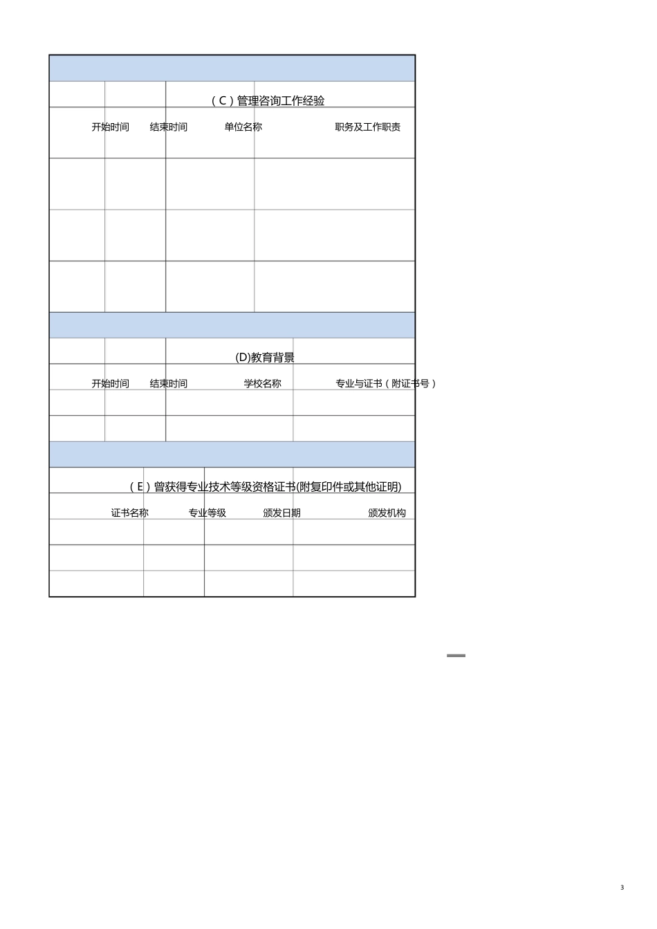 国际注册管理咨询师申请表_第3页