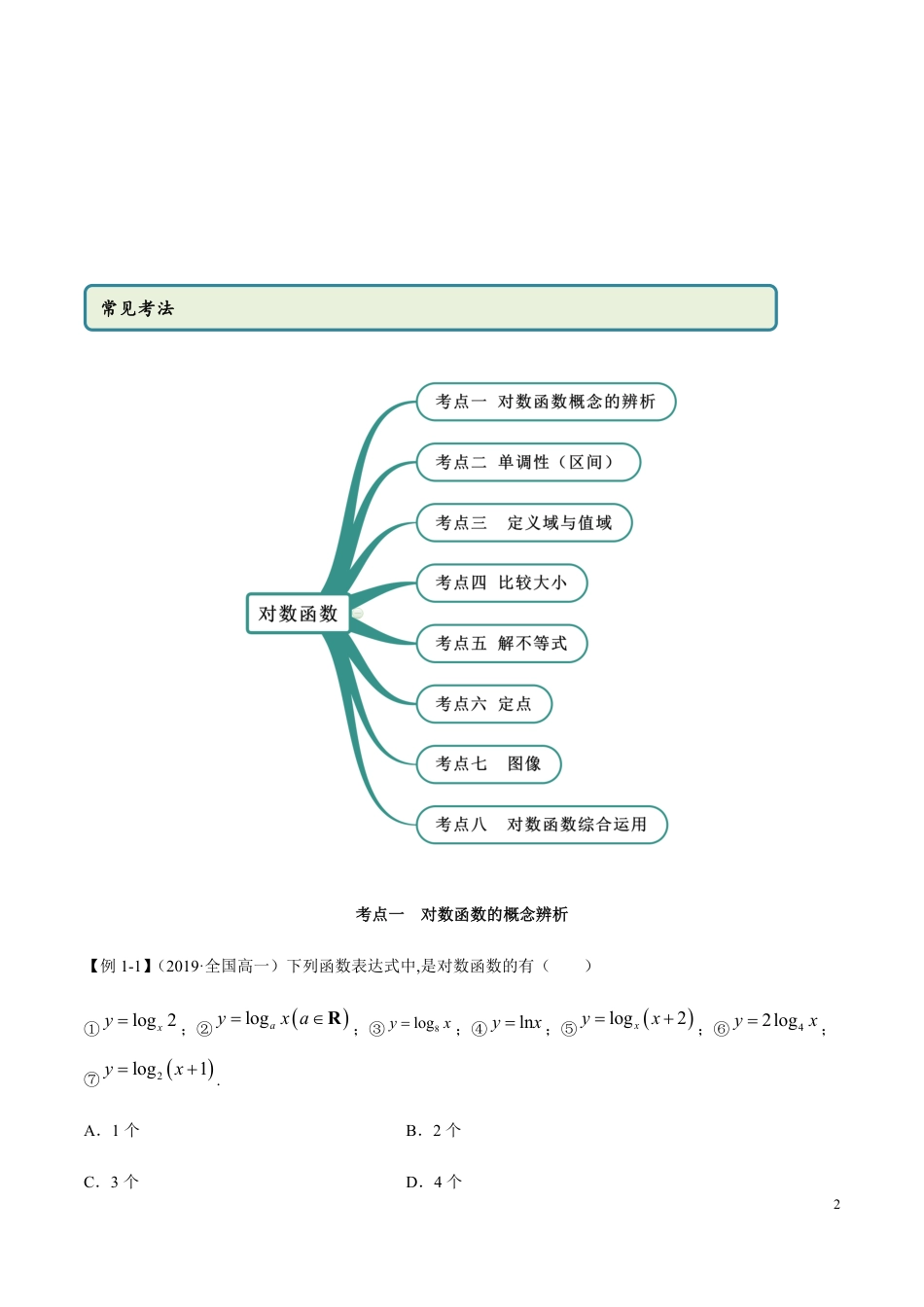 4.4 对数函数（精讲）（原卷版附答案）_第2页