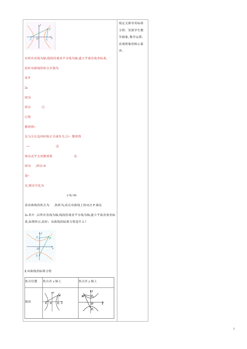 【新教材精创】3.2.1 双曲线及其标准方程 教学设计-人教A版高中数学选择性必修第一册_第3页