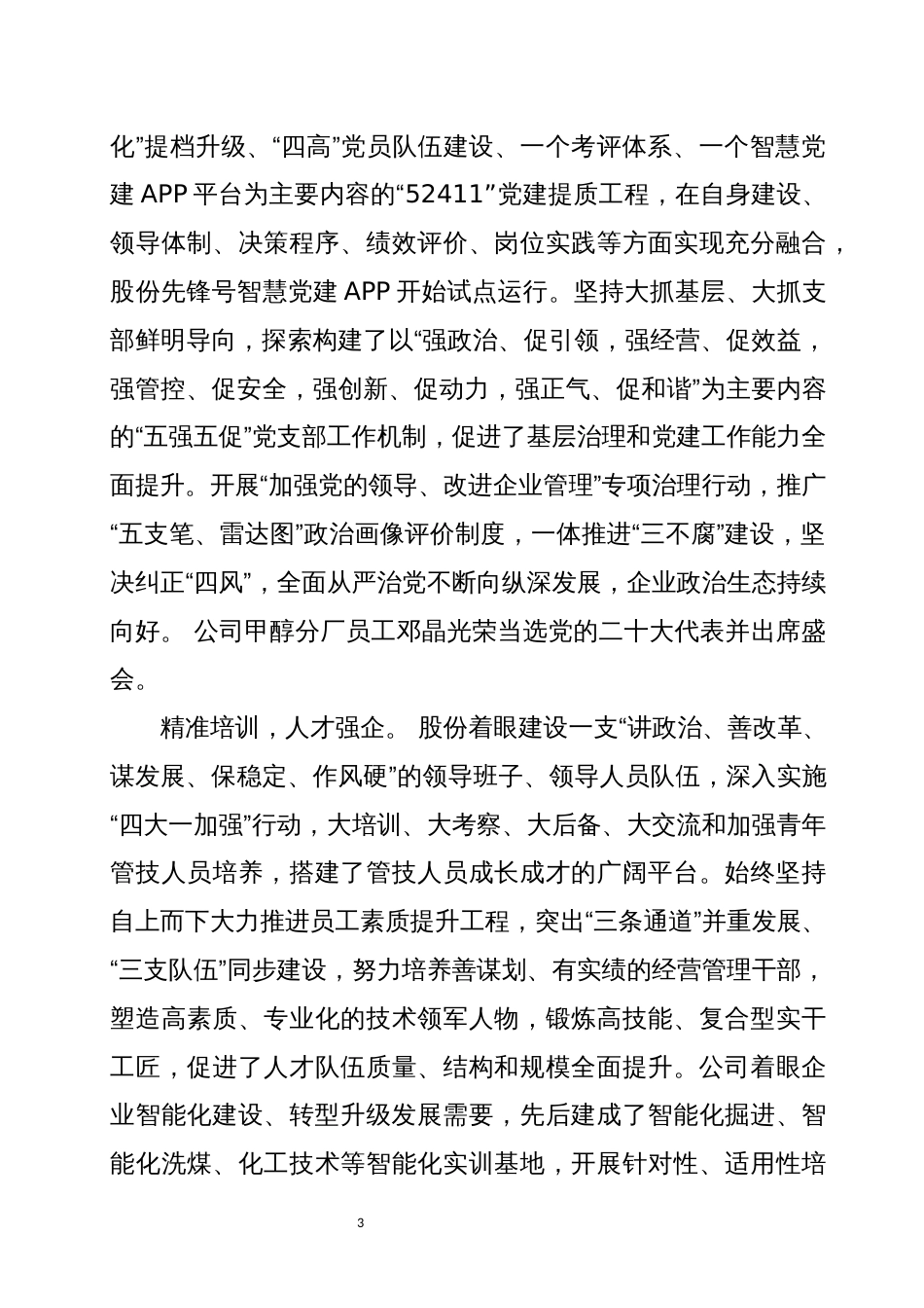 2023年能源化工公司工作总结综述展示材料_第3页