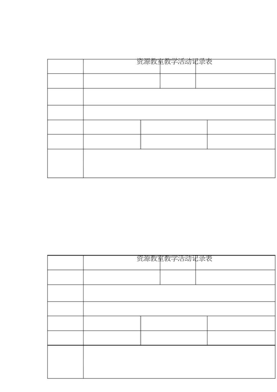 2014-2015第二学期资源教室教学活动记录表[共14页]_第2页