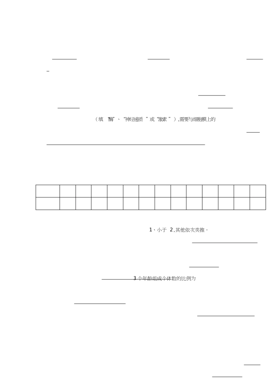 2015年全国卷生物1及答案_第3页